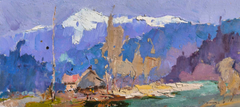 Early Spring Landscape Impressionism Original Oil Painting, Ready to Hang