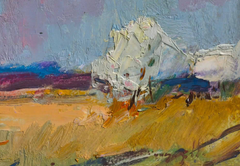 Outskirts Landscape Impressionism Original Oil Painting
