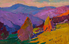 Warm Day Landscape Impressionism Original Oil Painting, Ready to Hang