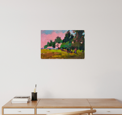 Crooked Tree Landscape Impressionism Original Oil Painting