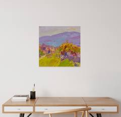 Great Winter Mountains Landscape Impressionism Original Oil Painting