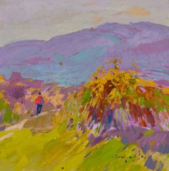 Great Winter Mountains Landscape Impressionism Original Oil Painting