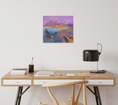 View of Khust Impressionism Original Oil Painting, Ready to Hang