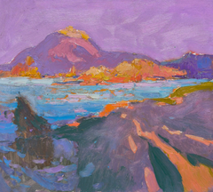 View of Khust Impressionism Original Oil Painting, Ready to Hang