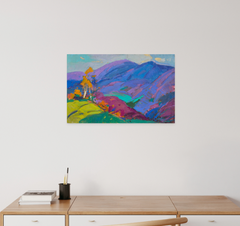 Carpathian Mountains Impressionism Original Oil Painting, Ready to Hang