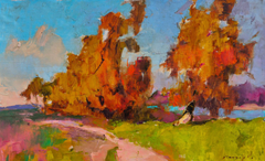 We Have Autumn Impressionism Original Oil Painting, Ready to Hang