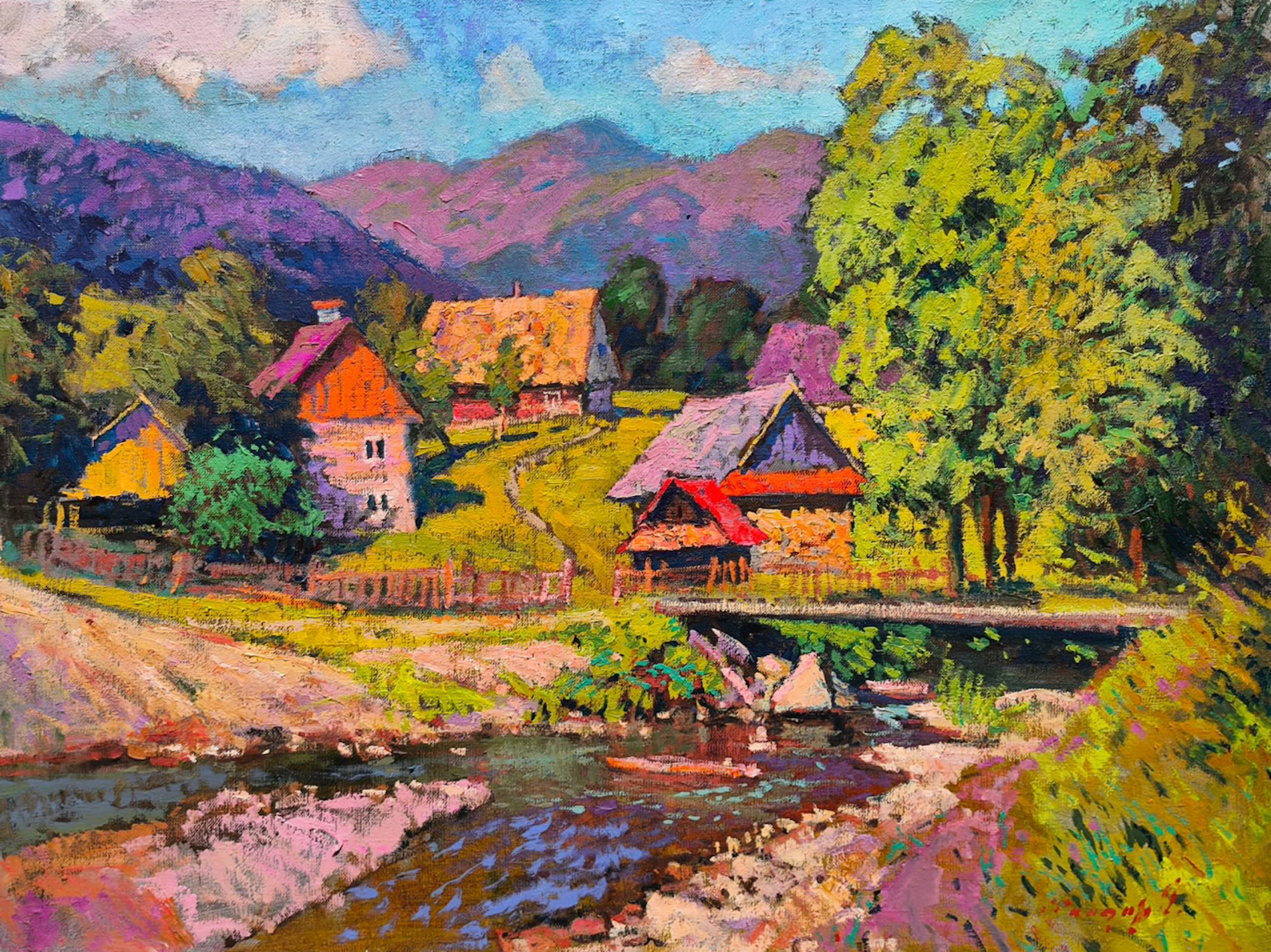 Summer Pylypets Impressionism Original Oil Painting, Ready to Hang
