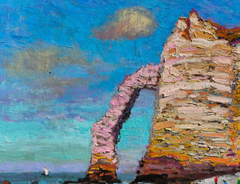 Etretat Arch Seascape Impressionism Original Oil Painting