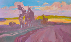 On Ukrainian Lands Impressionism Original Oil Painting, Ready to Hang