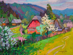 Spring Day Landscape Impressionism Original Oil Painting, Ready to Hang