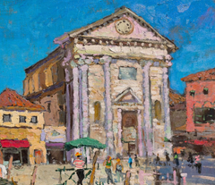 Gondola's Way Cityscape Impressionism Original Oil Painting, Ready to Hang