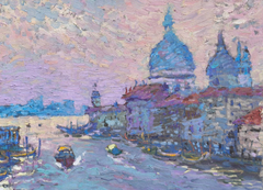 Morning Venice Cityscape Impressionism Original Oil Painting, Ready to Hang