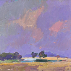 Before the Rain Landscape Impressionism Original Oil Painting