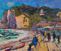 Blustery Coastal Impressionism Original Oil Painting, Ready to Hang