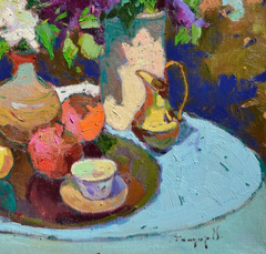 Tenderness of May Still Life Impressionism Original Oil Painting, Ready to Hang