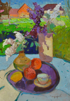 Field Silence Still Life Impressionism Original Oil Painting, Ready to Hang