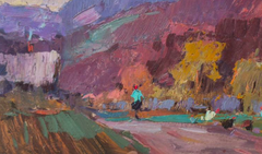 It's Wet Landscape Impressionism Original Oil Painting, Ready to Hang