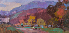 It's Wet Landscape Impressionism Original Oil Painting, Ready to Hang