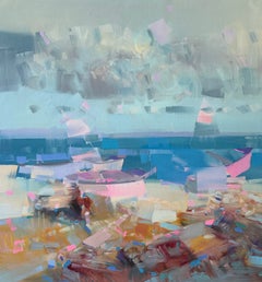 Seashore Contemporary art Original oil Painting, Ready to Hang