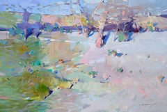 Early Spring Landscape Original oil Painting, Ready to Hang