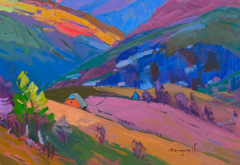 Krasna Meadow Impressionism Original Oil Painting, Ready to Hang