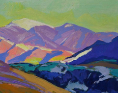 «On The Pass»: pintura al óleo original de estilo impresionista, lista para colgar