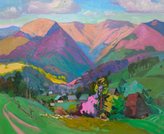 Noon on the Farmstead Impressionism Original Oil Painting, Ready to Hang