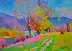Breath of Spring Landscape Impressionism Original Oil Painting, Ready to Hang