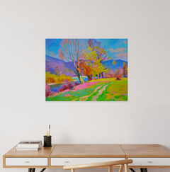 „Frühlingshauch“ – Impressionistische Landschaftsmalerei, Original-Ölgemälde, fertig zum Aufhängen