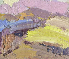 Spring Mountains Landscape Impressionism Original Oil Painting