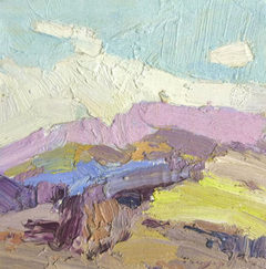 Spring Mountains Landscape Impressionism Original Oil Painting