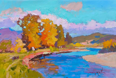Breath of Autumn Impressionism Original Oil Painting, Ready to Hang