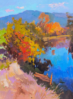 Borzhava Landscape Impressionism Original Oil Painting, Ready to Hang