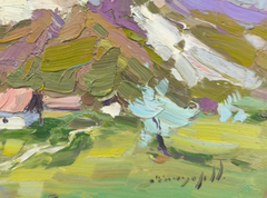 Crimean Mountains Landscape Impressionism Original Oil Painting