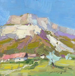 Crimean Mountains Landscape Impressionism Original Oil Painting