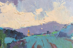 Sommer in Smerekovo – Impressionistische Landschaft – Original-Ölgemälde