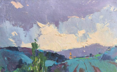 Sommer in Smerekovo – Impressionistische Landschaft – Original-Ölgemälde