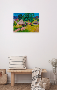 Warmth of the Cottage Impressionism Original Oil Painting, Ready to Hang