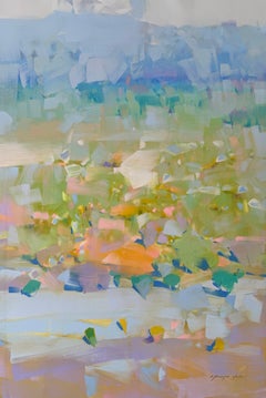 Valley landscape Impressionism Landscape Original oil Painting, Ready to Hang
