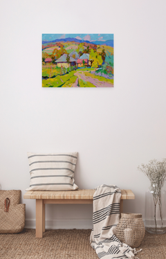 „Enchanted Valley“ – Impressionistisches Original-Ölgemälde, bereit zum Aufhängen