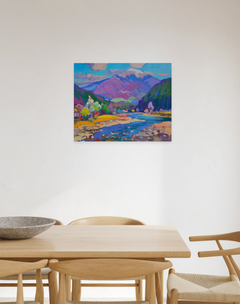 Kolochava Surroundin Impressionism Original Oil Painting, Ready to Hang