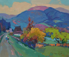 Kolochava Surround Landscape  Impressionism Original Oil Painting, Ready to Hang