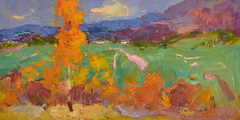 Autumn Sketch Landscape Impressionism Original Oil Painting