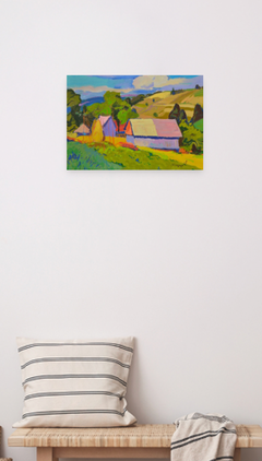 Comfort of the Carpathians Landscape Impressionism Original Oil Painting