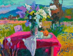 „Everything Blossomed“ – Original-Ölgemälde im Impressionismus-Stil, bereit zum Aufhängen