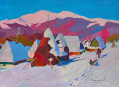 Visiting Landscape Impressionism Original Oil Painting, Ready to Hang
