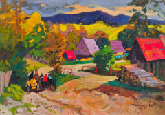Preparation For Winter Landscape Original Oil Painting, Ready to Hang