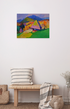 Summer Has Passed Landscape Original Oil Painting, Ready to Hang