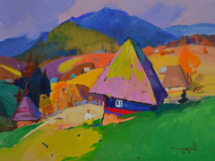 Summer Has Passed Landscape Original Oil Painting, Ready to Hang