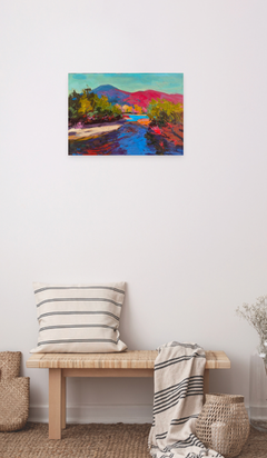 «La tarde se desvanece»: pintura al óleo original de estilo impresionista paisajístico